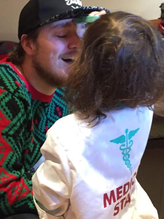 Mind the hair is was Xmas 6am!!