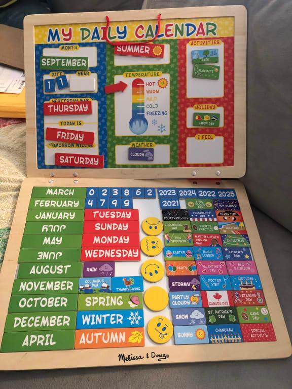 melissa and doug my daily calendar replacement magnets