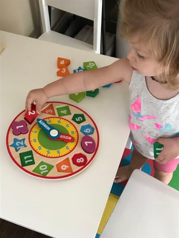 melissa and doug shape sorting clock