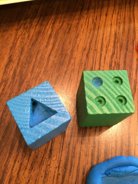 Clay stuck in stamps