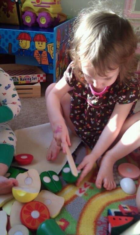 Sierra "cutting" the pepper