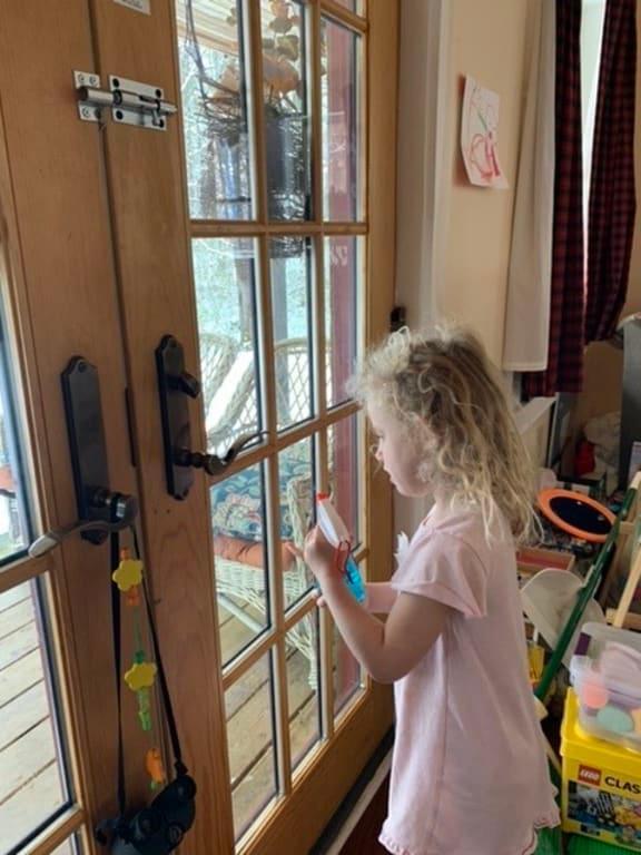 In our Vermont cabin during quarantine-great time to learn new housekeeping skills!