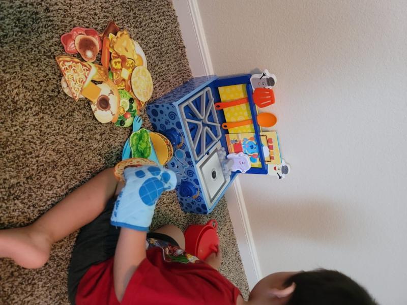 My son enjoying his toy