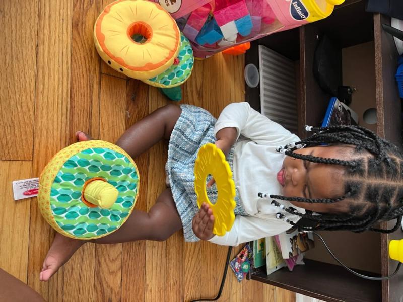 Baby girl enjoys this toy
