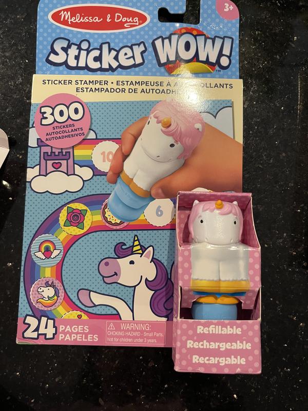 Toddler's Sticker Wow! Dog and Unicorn Bundle: 2 Activity Pads, 2 Sticker Stampers, 600 Stickers Toy - Melissa & Doug