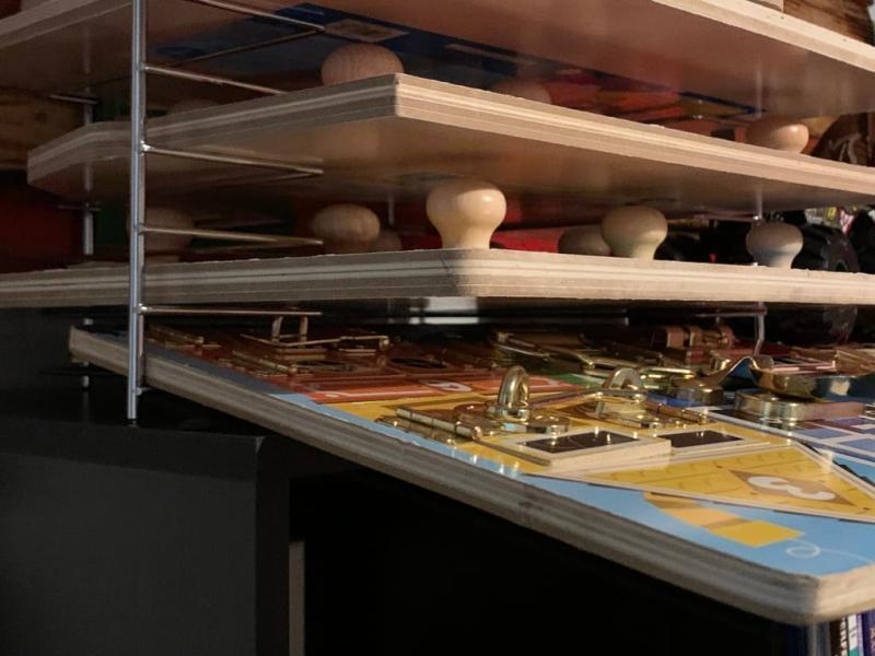 Lock gets caught, parents have to help get in and out.