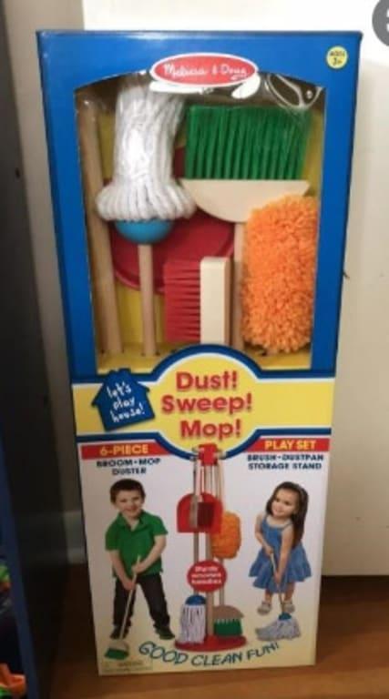 Melissa & Doug Toy, Dust! Sweep! Mop!, Ages 3+ - 6 pieces