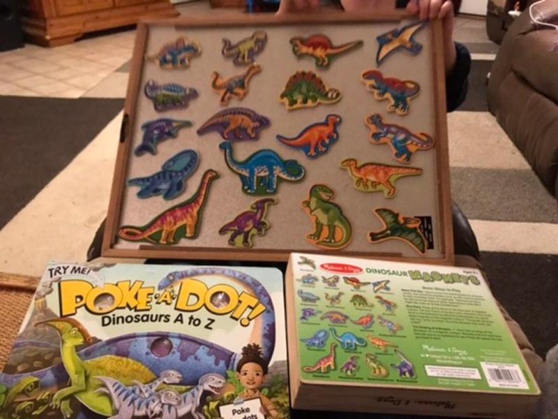 Melissa & Doug Dinosaur Wooden Magnets 20-Piece Set 