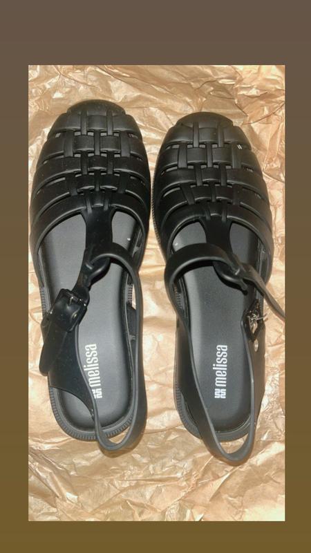 Customer photo for "Melissa Possession in black - super soft, comfy, no blisters, bubblegum scent and goes with everything. Obsessed!"