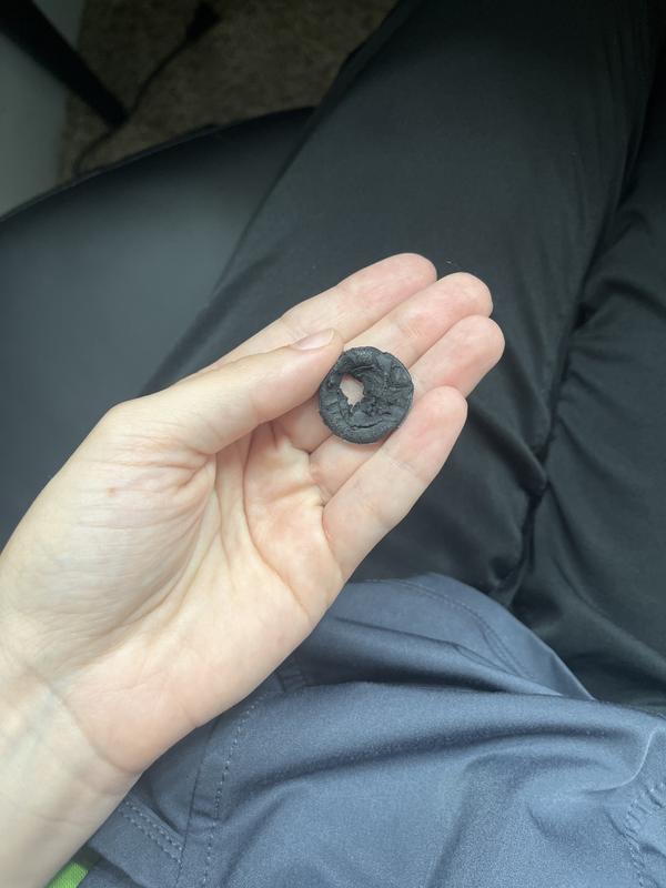 Customer photo for "Dry, unusable liner"