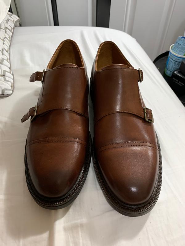 靴 RALPH LAUREN MONK STRAP SIZE8 JAPAN26CM Fine - EDWARD GREEN for Ralph Lauren, Split-Toe NORWEGIAN