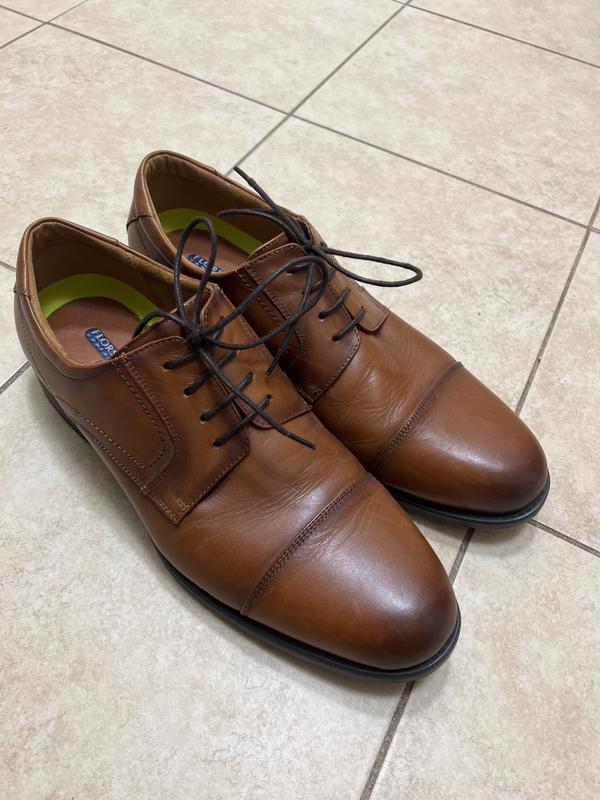 Florsheim Finance Leather Cap Toe Lace-up Oxfords, Cognac  display picture 1