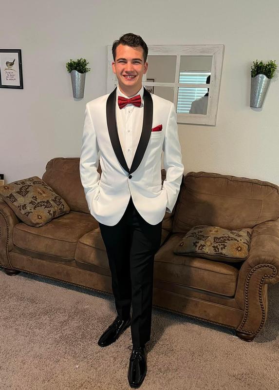 White Dinner Jacket Tux by Calvin Klein Tuxedo Rental