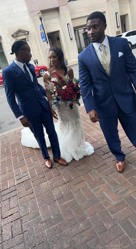 Men's wearhouse outlet navy blue tux