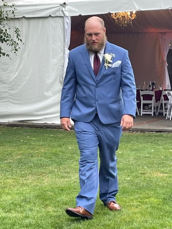 Blue Performance Wedding Suit by Calvin Klein Suit Rental