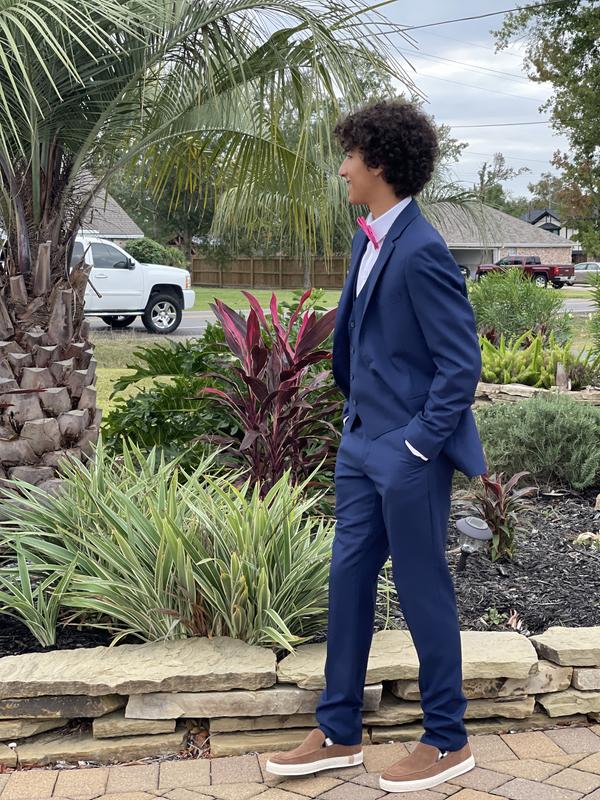 Blue prom outlet tux