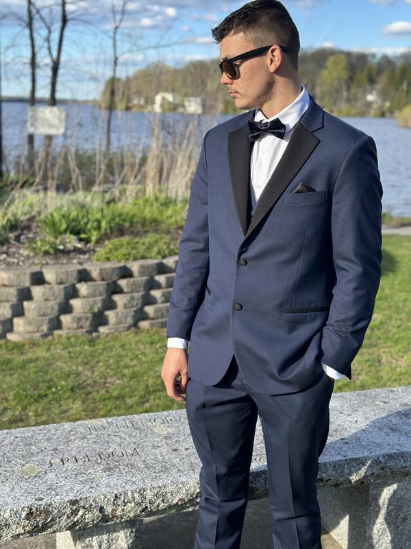 Men's wearhouse blue on sale tux