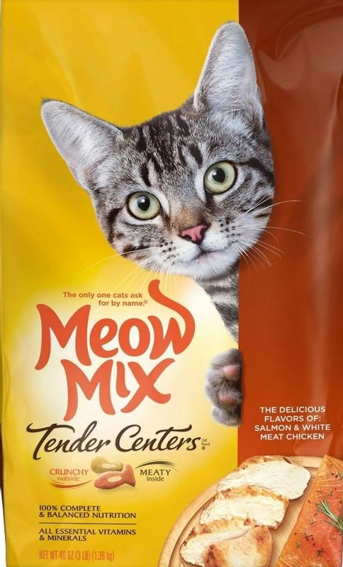 Meow Mix Tender Centers Salmon Chicken Dry Cat Food 3 lbs. Petco