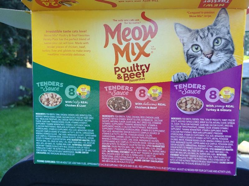 Meow mix poultry and hot sale beef