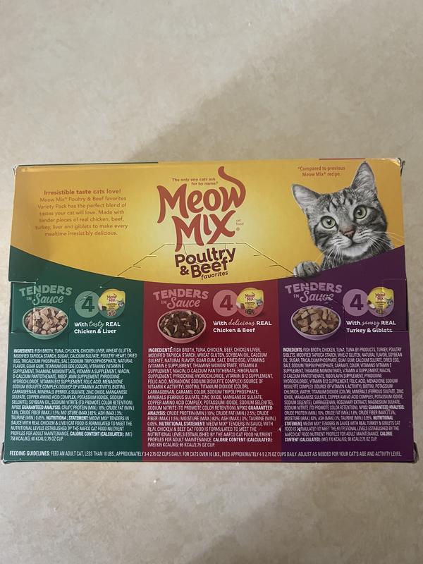 Meow Mix Tender Favorites Poultry & Beef Cat Food Variety Pack