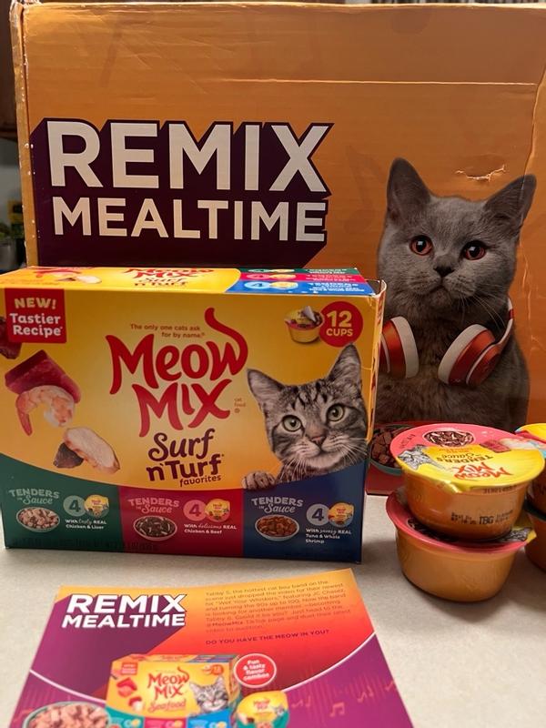 Meow Mix Tender Favorites Real Chicken and Beef in Gravy Cat Food