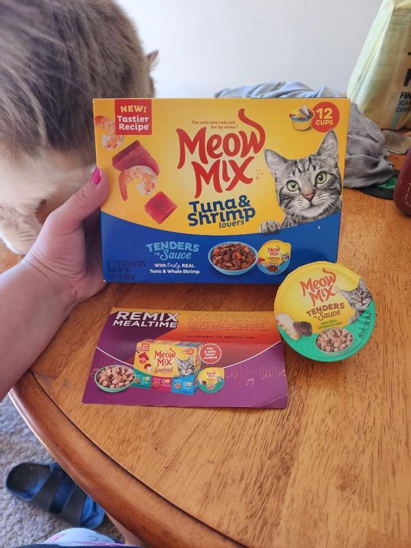 Meow mix tuna outlet and shrimp