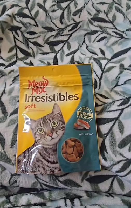 Meow Mix 12 oz Irresistibles Salmon Soft Cat Treats - 2927499048