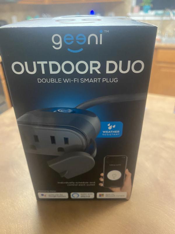 Geeni Switch Duo Double Smart Plug, White, 2 Outlets, Works with Alexa and  Google Home 