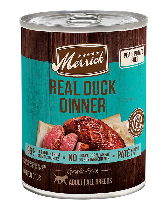 Merrick 12.7 oz Grain Free Wet Dog Food Real Duck Dinner 8002123