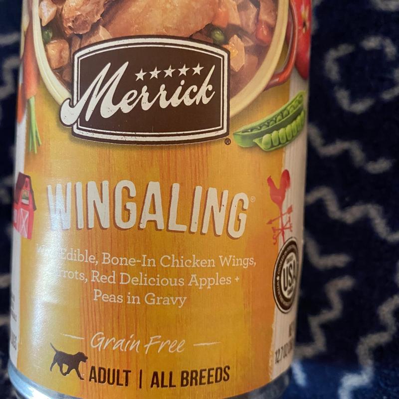 Merrick wingaling outlet canned dog food