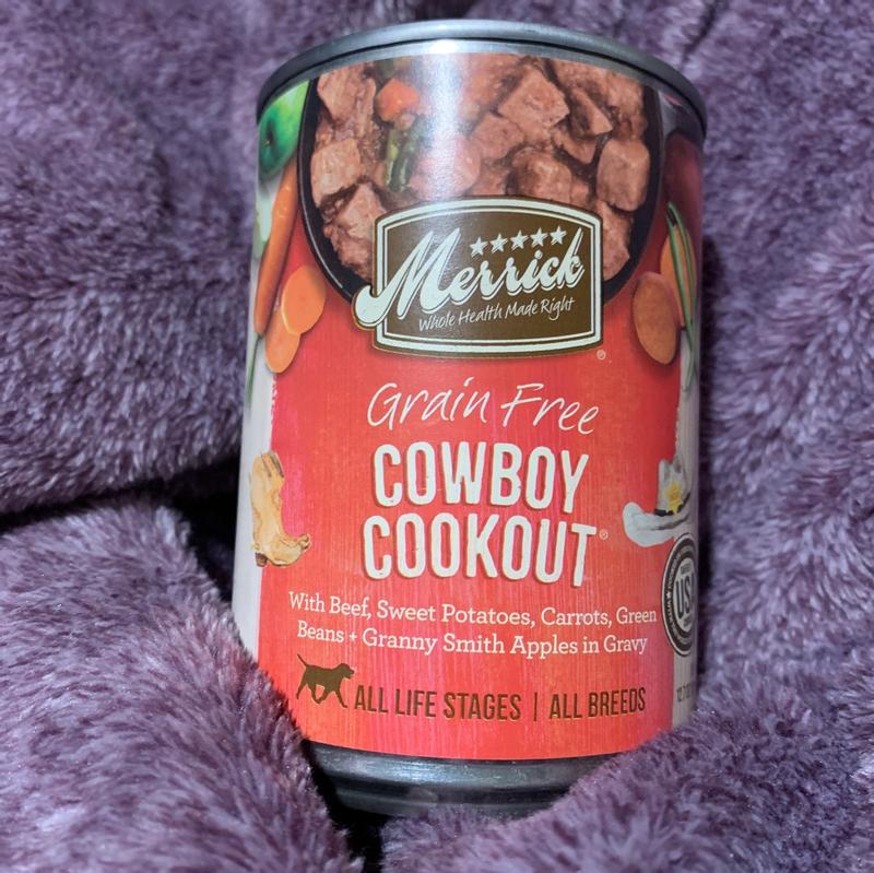 Merrick cowboy outlet cookout dog food