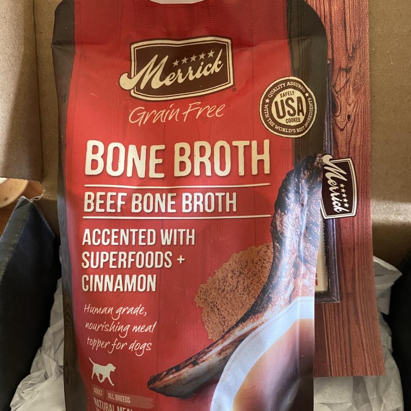 Merrick Grain Free Chicken Bone Broth Pouches Dog Cat Food, 51 OFF