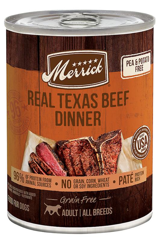 Real Texas Beef Grain Free Wet Dog Food Merrick Pet Care