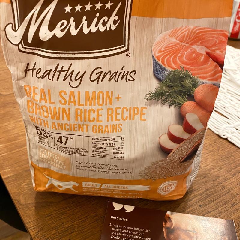Merrick salmon dog food review sales