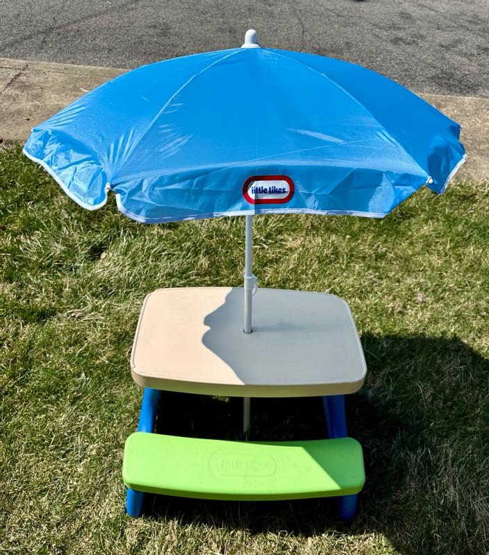 little tikes patio umbrella Easy Store Jr. Picnic Table with WHATS INCLUDED How to Install Umbrella on