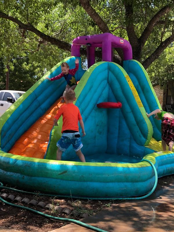 Inflatable water slide Slam n Curve Little Tikes