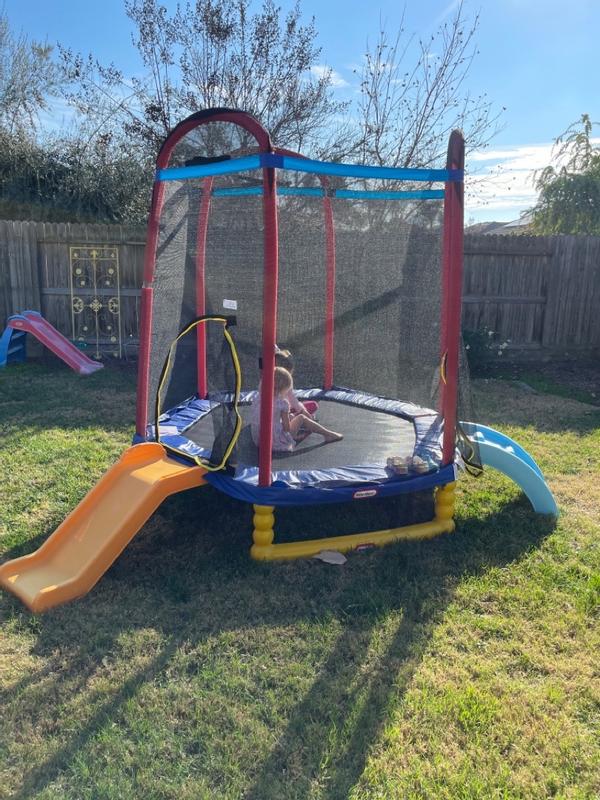 Climb and slide 7ft hot sale trampoline