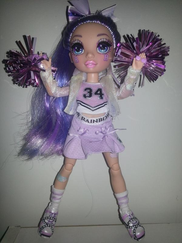 Rainbow High Cheer Violet Willow – Purple Cheerleader Fashion Doll 