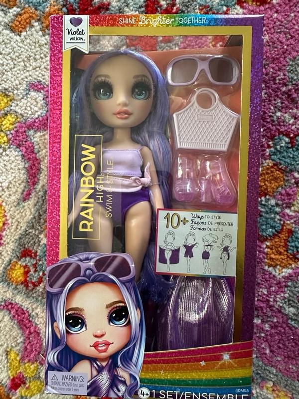 Rainbow High Swim & Style Violet (Purple) 11” Doll with Shimmery