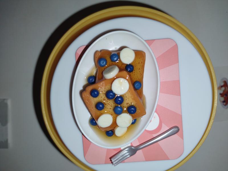 With blueberries & bananas