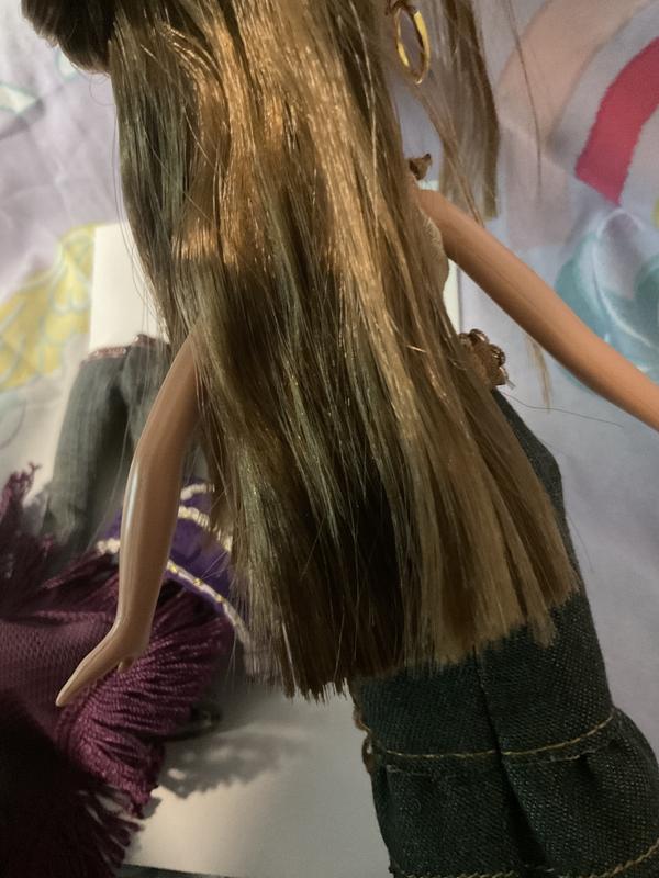 Bottom layer of hair is stiff and seems glued