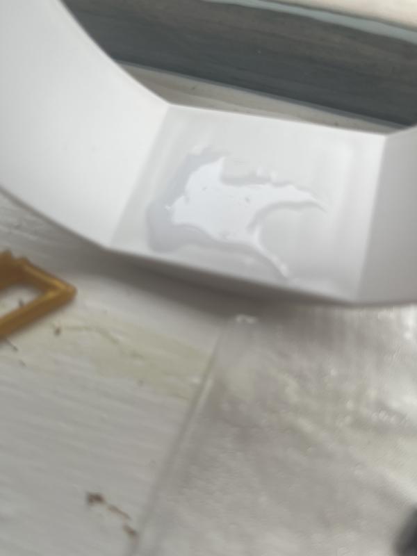 This is what happened after I let my little flower container sit on the stand