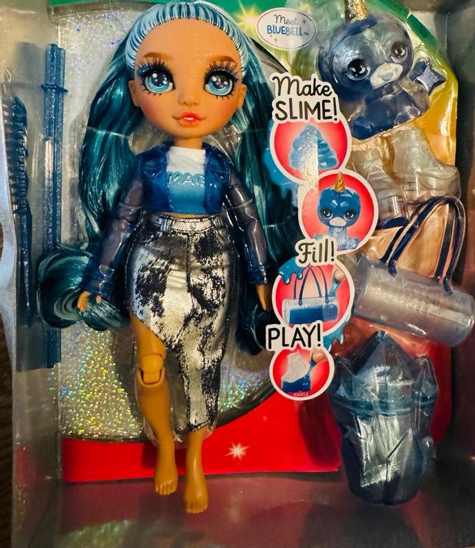 Rainbow High Skyler (Blue) with Slime Kit & Pet - Blue 11” Shimmer Doll  with DIY Sparkle Slime