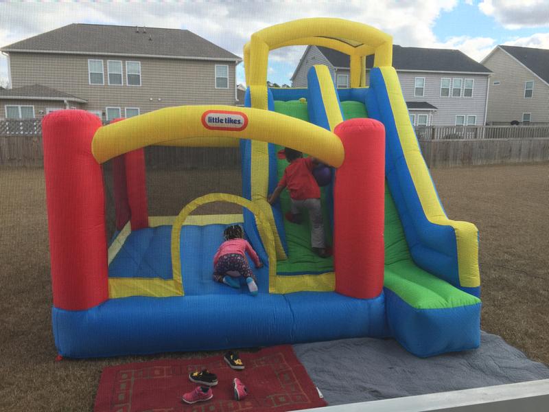 little tikes bouncer with slide