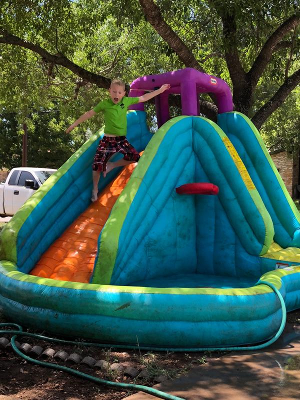 little tikes blow up pool with slide