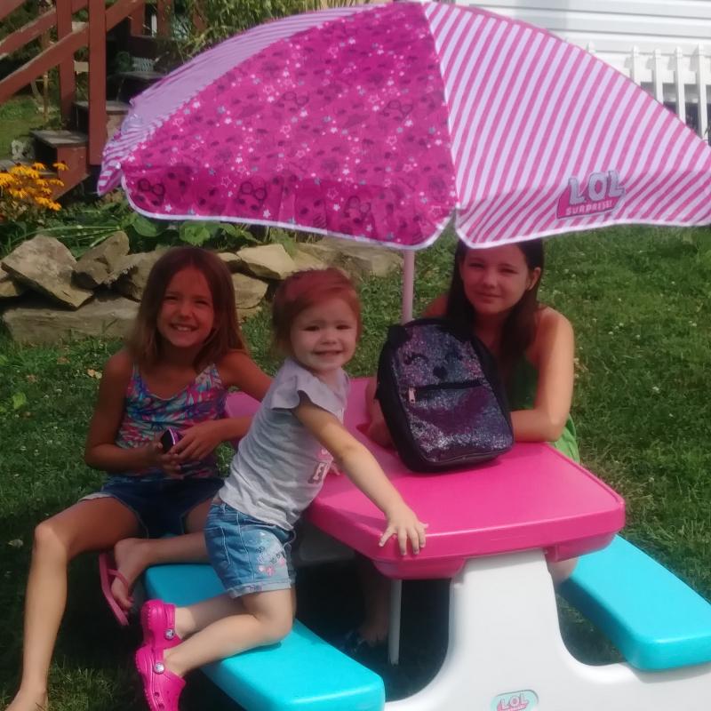 little tikes picnic table pink