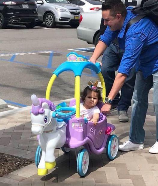 unicorn little tikes car