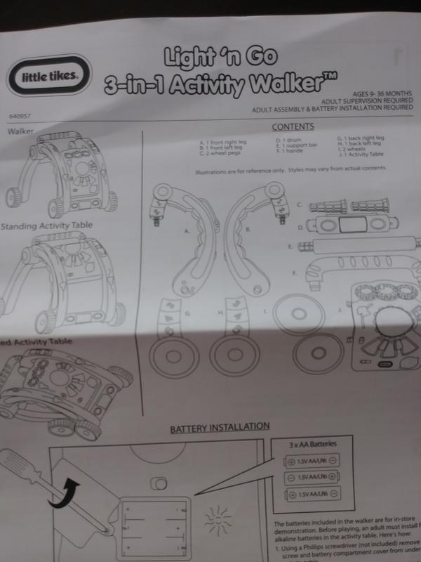 little tikes 3 in 1 walker disassembly