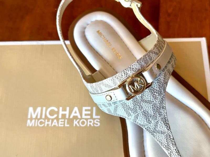 Michael Kors Mandy Logo Slingback Thong Sandals - Macy's