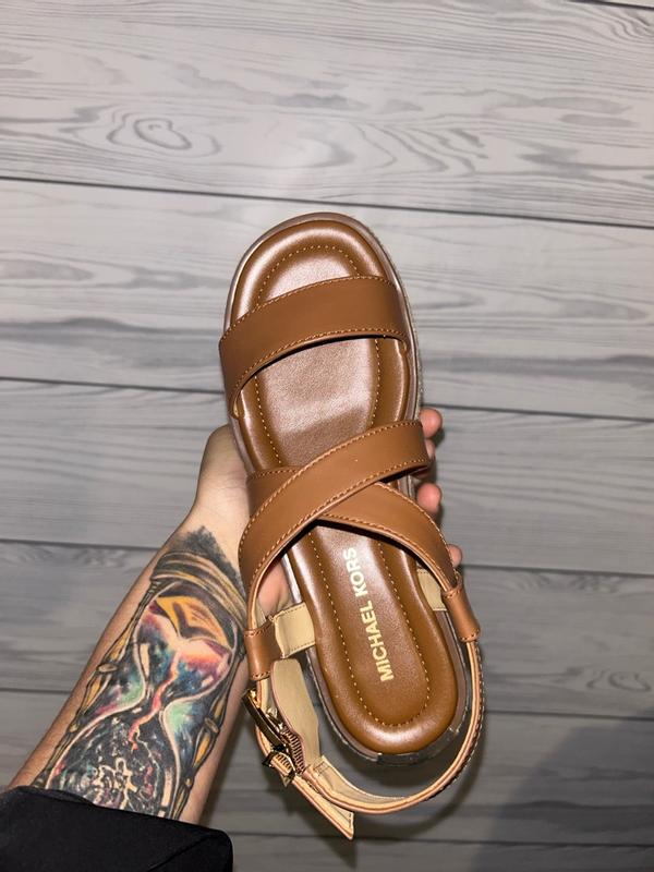 Michael Kors Lynn Leather Buckled Espadrille Sandals - Macy's